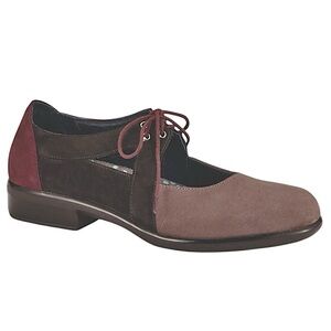 Naot Mary Jane Alisio Two Tone Lace Up Nubuck Suede Shoes. 37 / US 6-6.5
